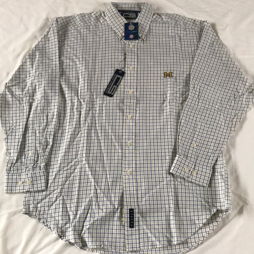 CRABLE U of M Long Sleeve Men’s Buttoned Shirt
